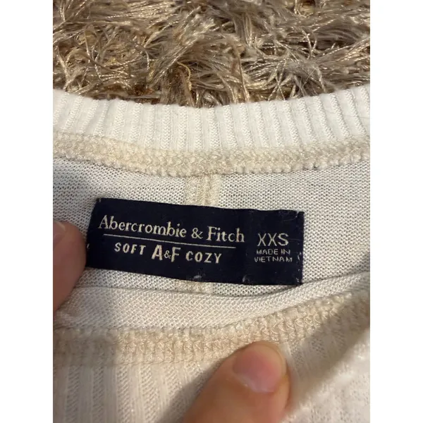 Abercrombie & Fitch Cream Long Sleeve Top - Image 2