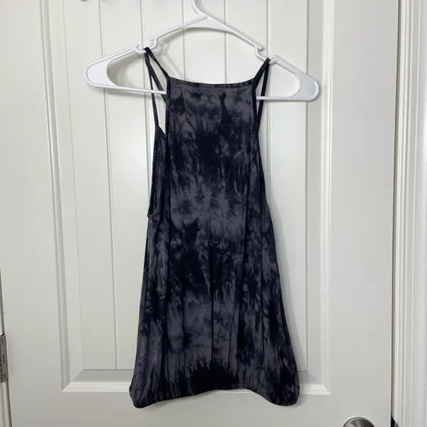 NWOT Ginger G black gray tie dye strap tank top blouse top cute casual‎ small - Image 5