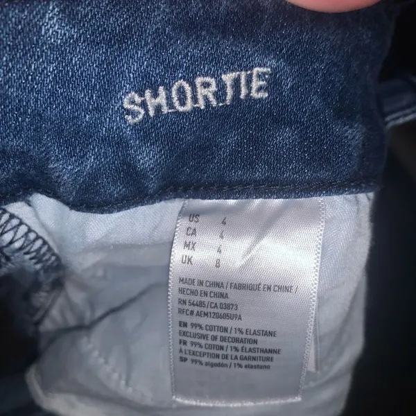 American Eagle medium wash size 4 Daisy Duke shortie shorts - Image 3