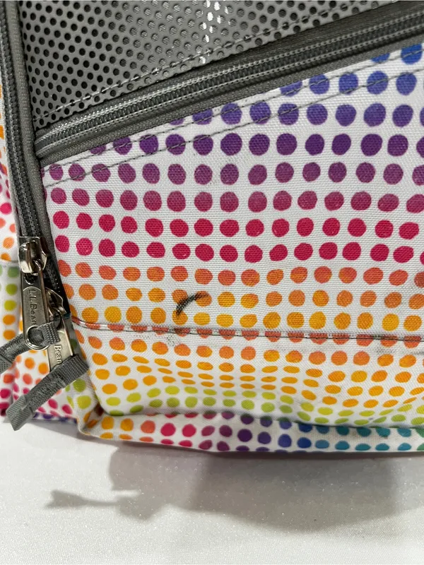 L.L.Bean Deluxe Backpack Book Pack Multicolor Polka-Dots Adjustable Straps - Image 14