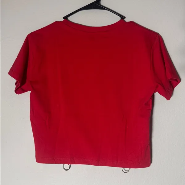 CALIFORNIA GRAPHIC CROP TEE (MEDIUM) Red - Image 2