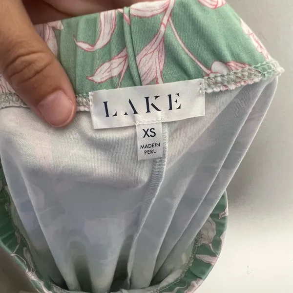 LAKE- Lounge Pajama Pants Parisian Green Vine Floral Size XS - Image 7