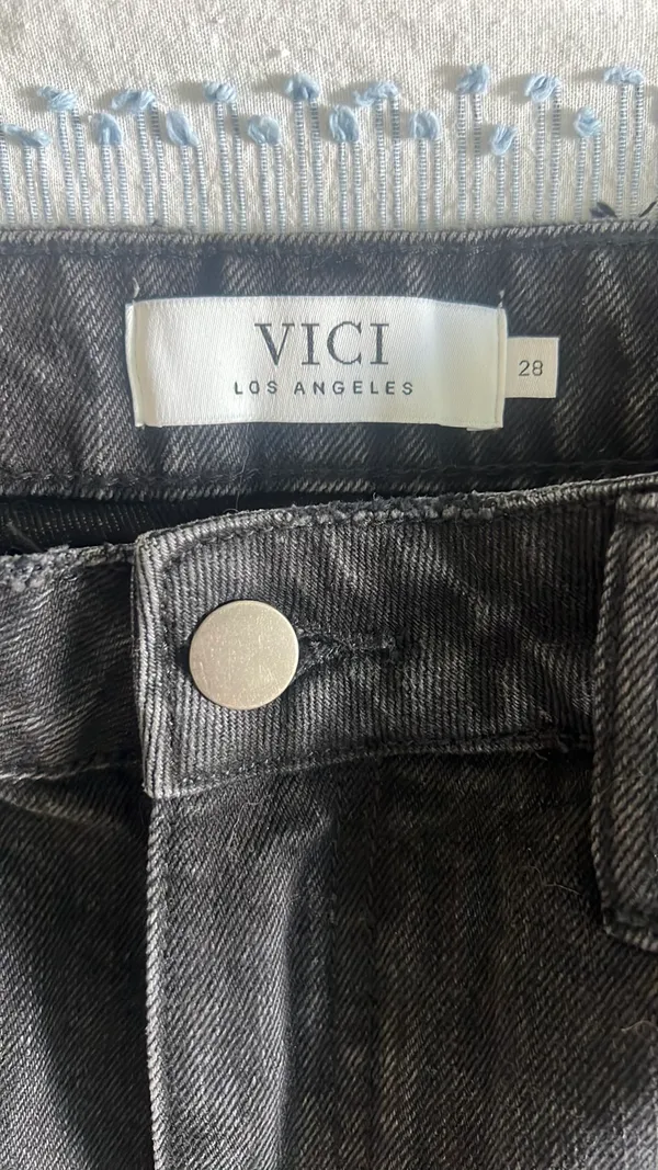 Vici High Rise Black Denim Shorts - Image 4