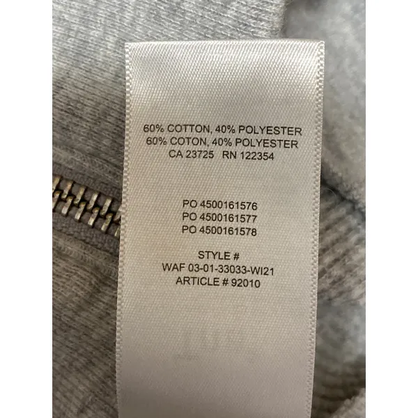 Aritzia TNA Women's Gray Long Sleeve Sweater Hooded Sweatshirt Jacket Top Sz 2XL - Image 6
