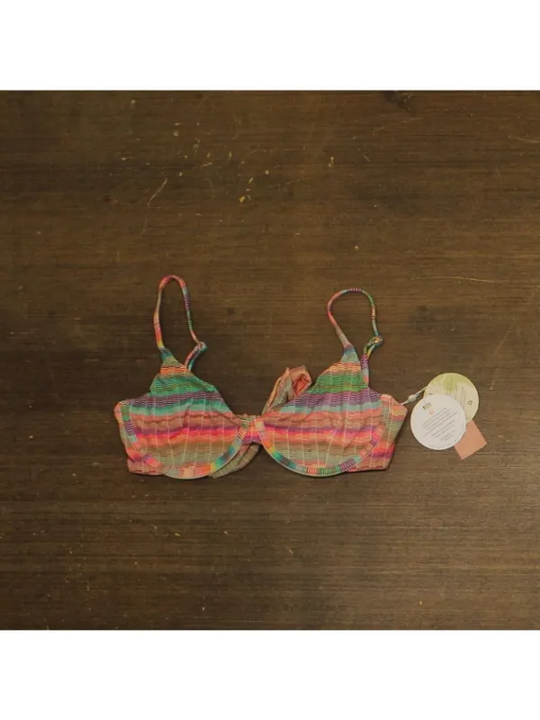 NWT PQ Womens Cali Underwire Bikini Swim Top AMY-1514H Amaya Pink Multi M - Image 6