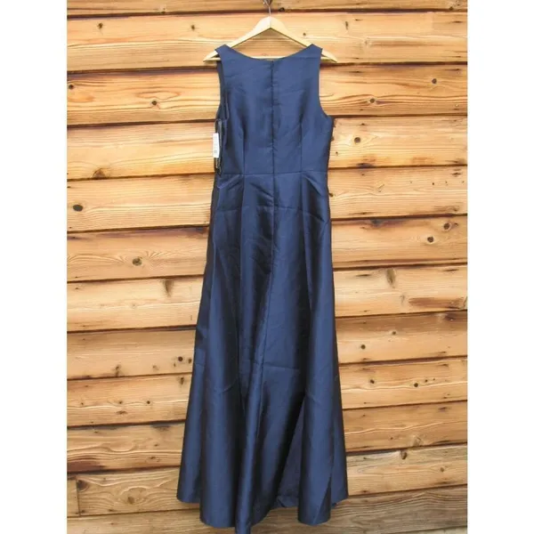 NWT Alfred Sung Blue Corset Satin Gown Dress Size 10 - Image 7