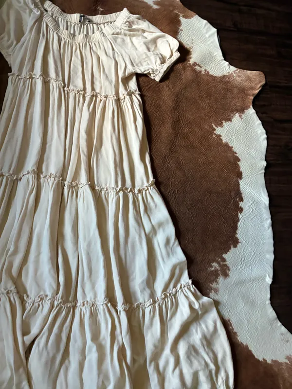 Fore Dress size large 100% rayon Perfect for a bump or baby shower! - Image 2