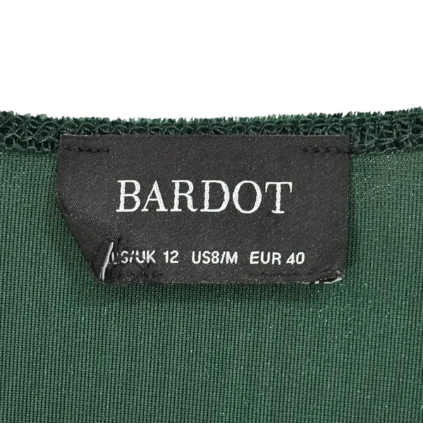 Bardot Long Sleeve Velour Green Spring Bodysuit Size Medium Women’s - Image 6