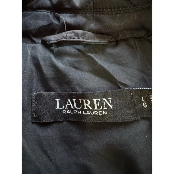 Ralph Lauren Women Quilted Jacket Size‎ Large Button Front Pockets Classic READ - Image 3