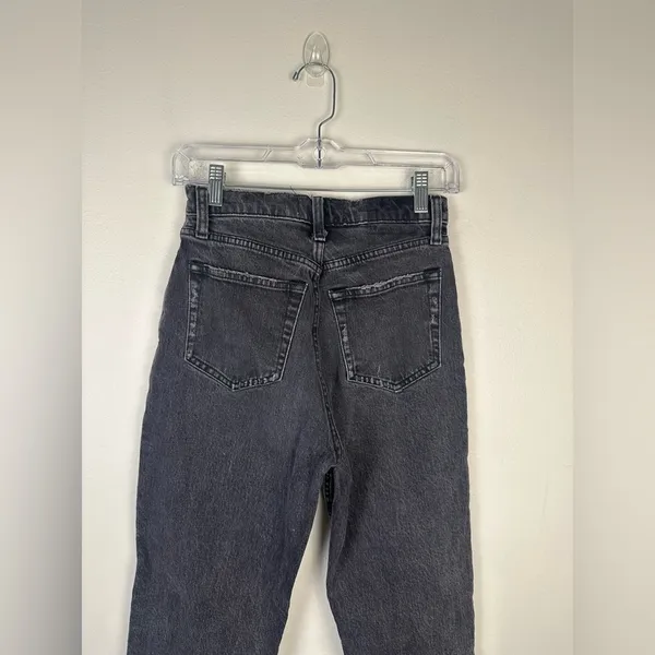 Abercrombie Black High‎ Rise Dad Straight Leg Jeans Sz 24 - Image 4