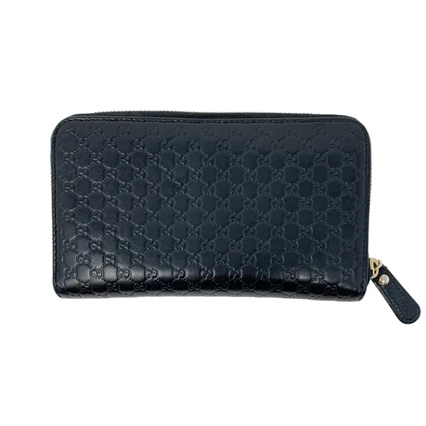 Gucci Microguccissima Black Leather Zip Around Continental Wallet - Image 2
