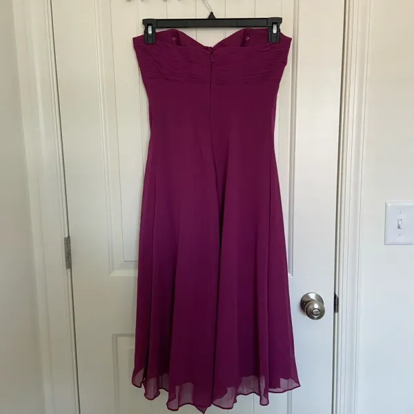 EUC | David’s‎ Bridal women’s strapless midi dress — size 6 - Image 4