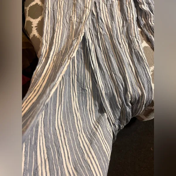 Angie Striped Pants NWT High Slit front w Belt Beach summer lightweight flowy - Image 4