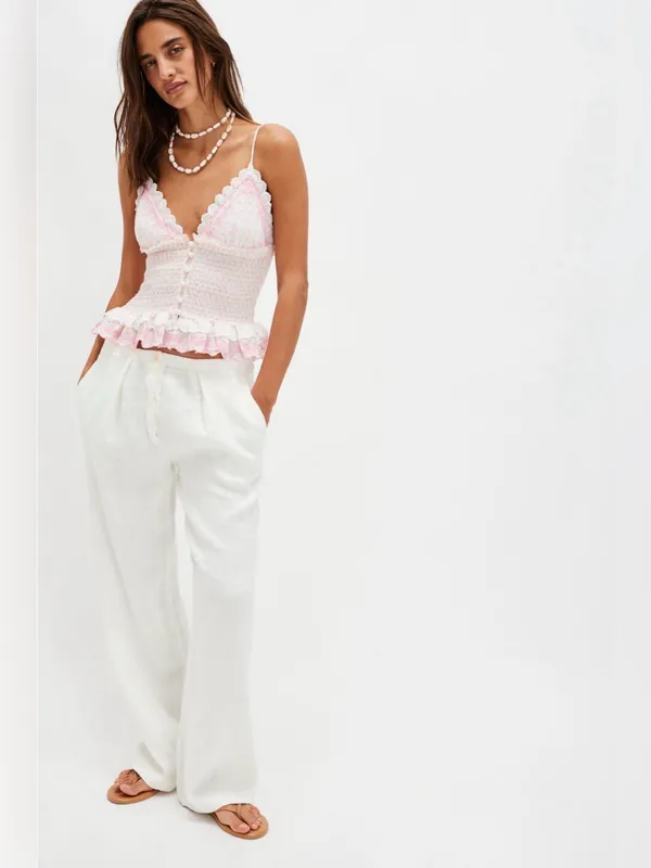 Free people love letter tank pink medium $128 NWT - Image 3