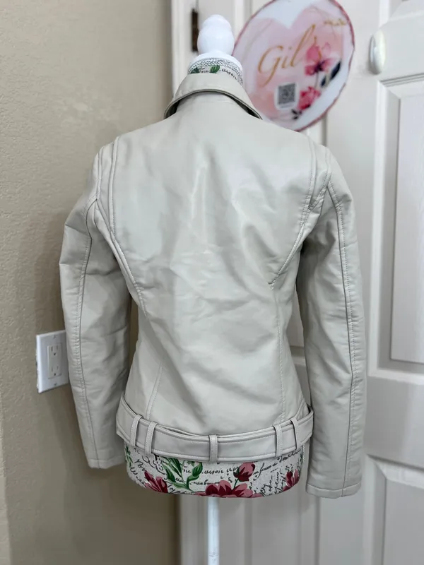 WB Melissa faux leather bicker jacket size Xs - Image 4