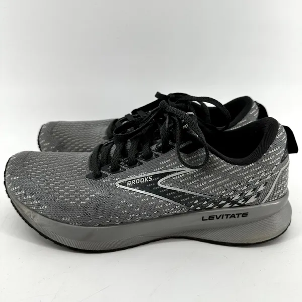 Brooks Levitate 5 Sneakers Shoes Low Top Running Grey Oyster Blackened Pearl 7.5 - Image 4