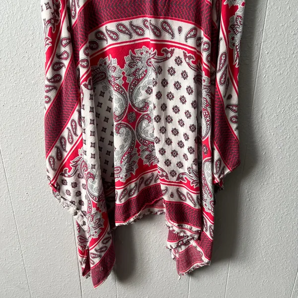 Umgee Womens Tank Dress Large Handkerchief Hem Paisley Floral Cottagecore Boho - Image 10