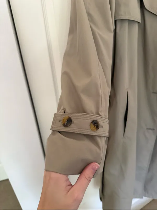 NWT Vintage London Fog Tan Khaki Trench Coat Rain Coat Size 10P Petite - Image 7