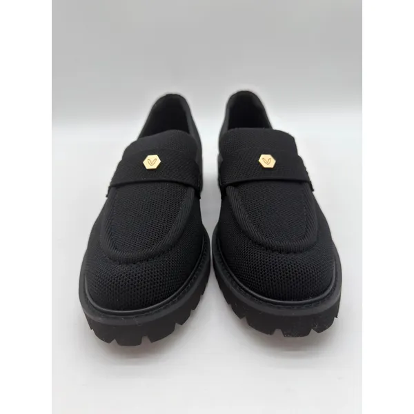 Vivaia Francesca Platform Chunky Heel Penny Minimalist Preppy Black Loafer 8 - Image 6