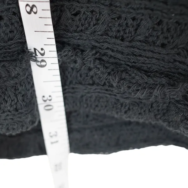 We The Free Free People‎ Sweater Women LBlack Textured Knit Oversized Boho Coastal Grandma - Image 8