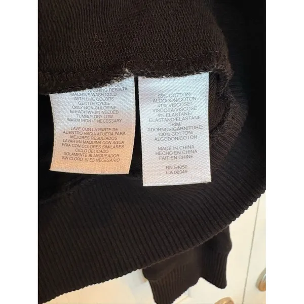 Jones New York Sport Zip Up Jacket Women Medium Black Gold Zipper Casual - Image 4