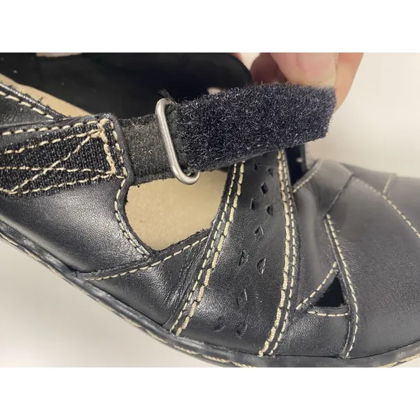 Clarks Ashland Spin Q Womens Size 8.5M Black Tan Leather Loafer Mary‎ Jane Shoes - Image 7