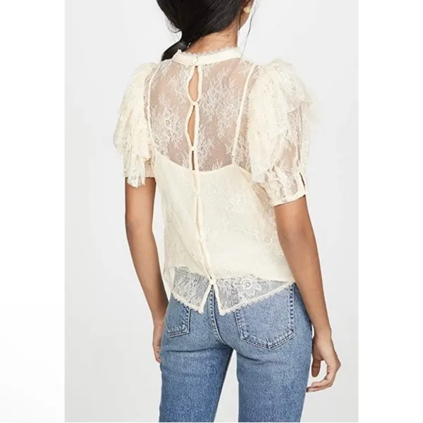 Free People Secret Admirer Floral Lace Coquette Victorian Ethereal T… - Image 4