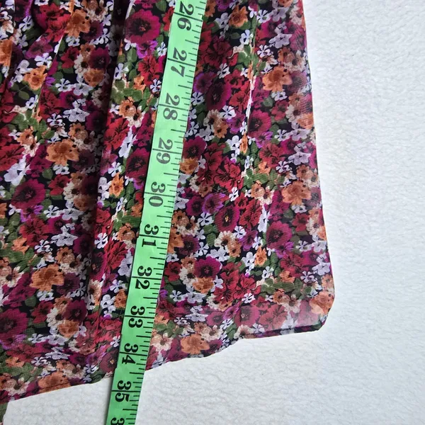 BCBGeneration NWT Floral‎ Babydoll Mini Dress Square Neck Puff Sleeve Size 2 - Image 10