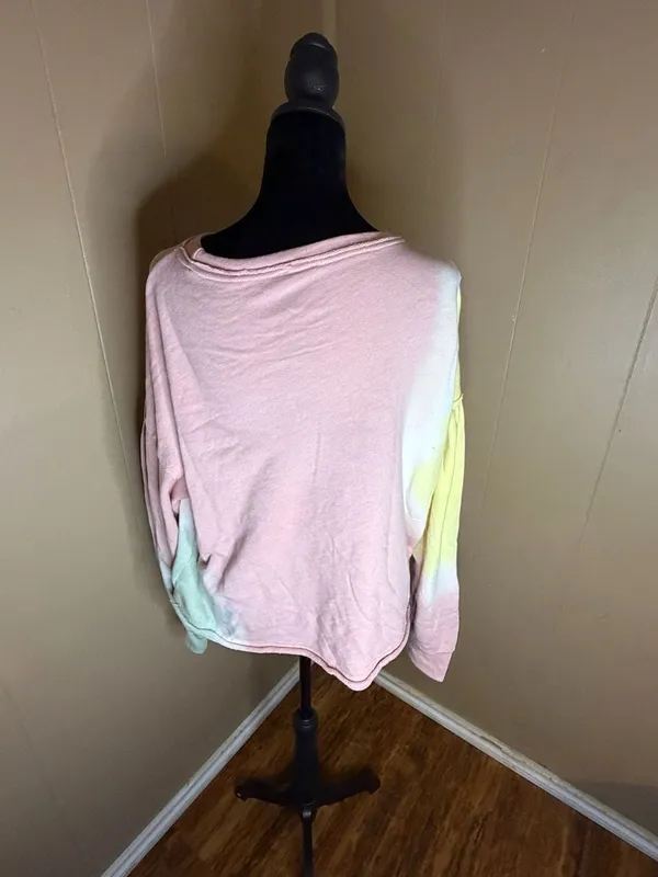 Free People Movement FP Movement Feels Right Tie Dye Puffy Sleeve Sweatshirt - Image 3