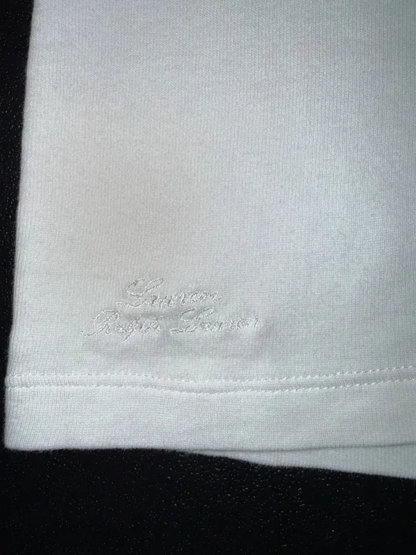 Lauren Ralph Lauren 100% Cotton V-Neck T-Shirt White -L - Image 5