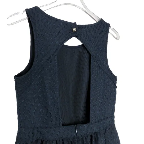 Anthropologie Birdcage Navy Blue Blouson Dress Small Sleeveless Mini Dress Small - Image 4