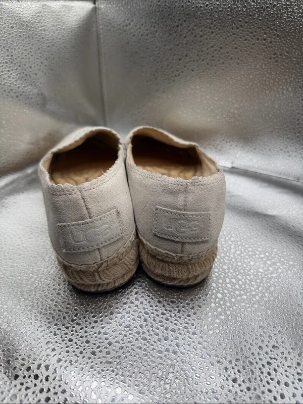 UGG Heidi Perf Cream Perforated Espadrille Slip-On Flats - Image 2