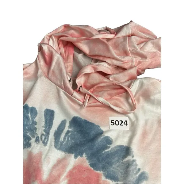 Ours size medium pink and blue tie dye light weight hoodie - Image 7