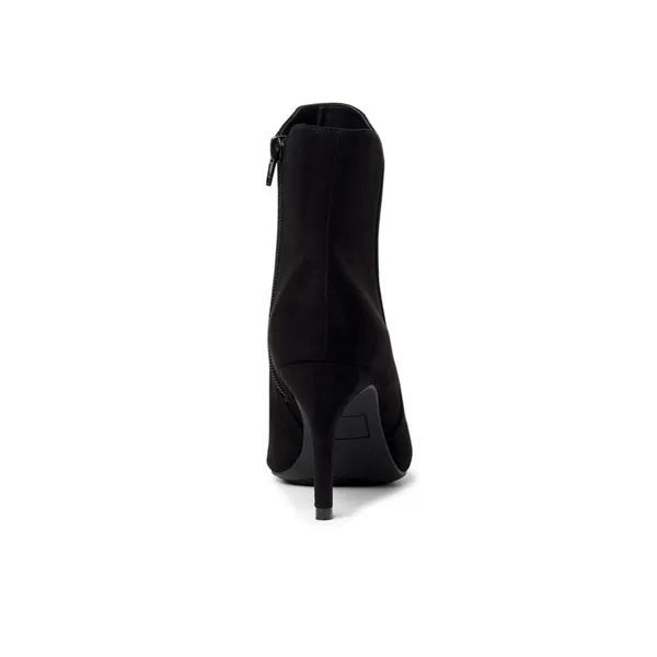 Scoop Womens Size 8 Black Suede Stiletto Zip‎ Ankle Booties - Image 6
