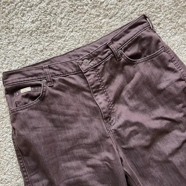 Vintage 90s Lee Straight Leg Brown Jeans - Image 2