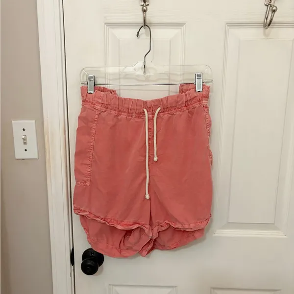 Aerie High Waisted Pull-On Shorts in Spicy Coral - Image 4