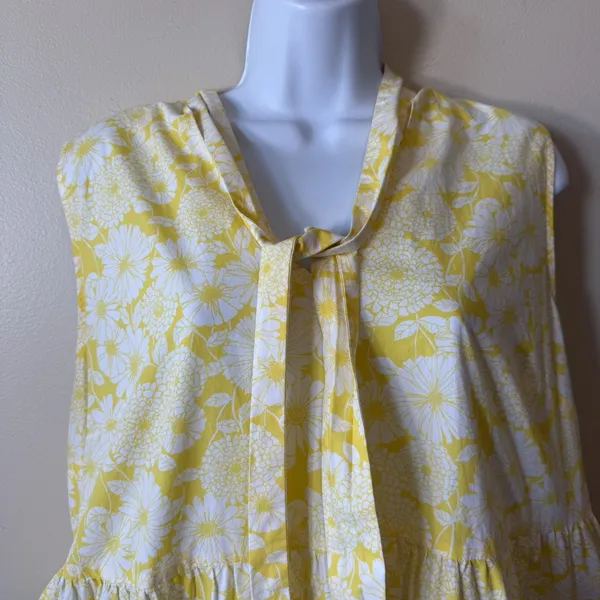 Lisa Marie‎ Fernandez XL Target Yellow Floral Tiered Trapeze Babydoll Swing - Image 3
