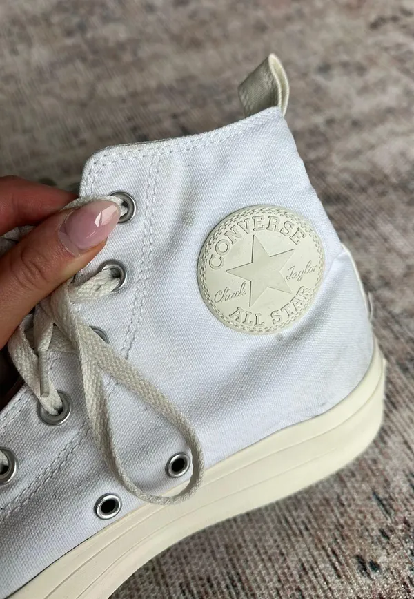 Converse Custom Cream And White High Top - Image 5