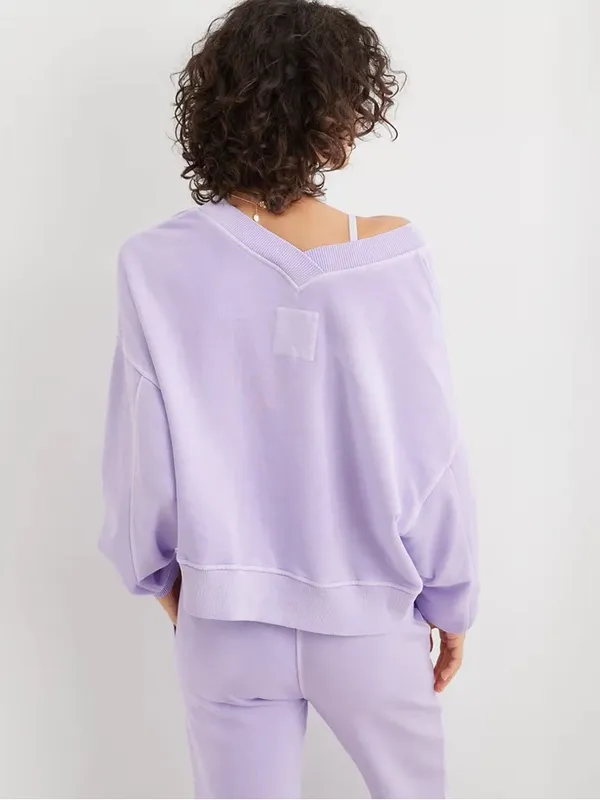 Aerie‎ House Party Sweatshirt Lavender Purple - Image 7