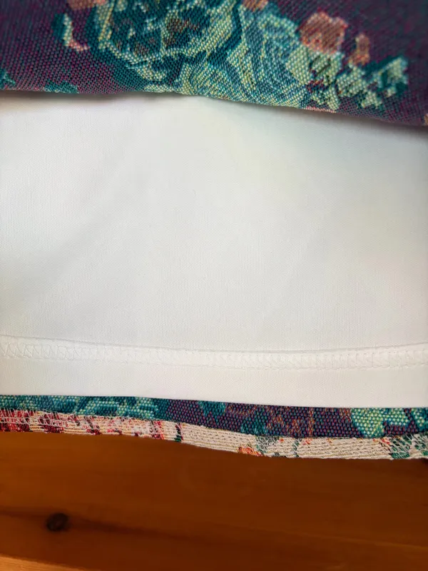 Floral Tapestry Mini Skirt Vintage Inspired Western Boho Fall Cotton Blend S - Image 7