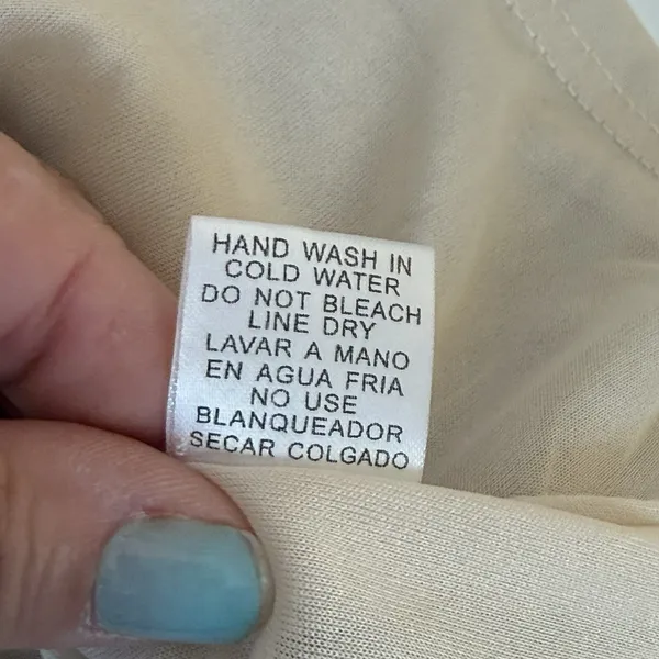 Entro Beige Yellow Linen Blend Dress Size Large Boho Chic Bohemian Sunburst Sun - Image 8