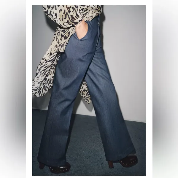 Zara NWT blue pants - Image 7