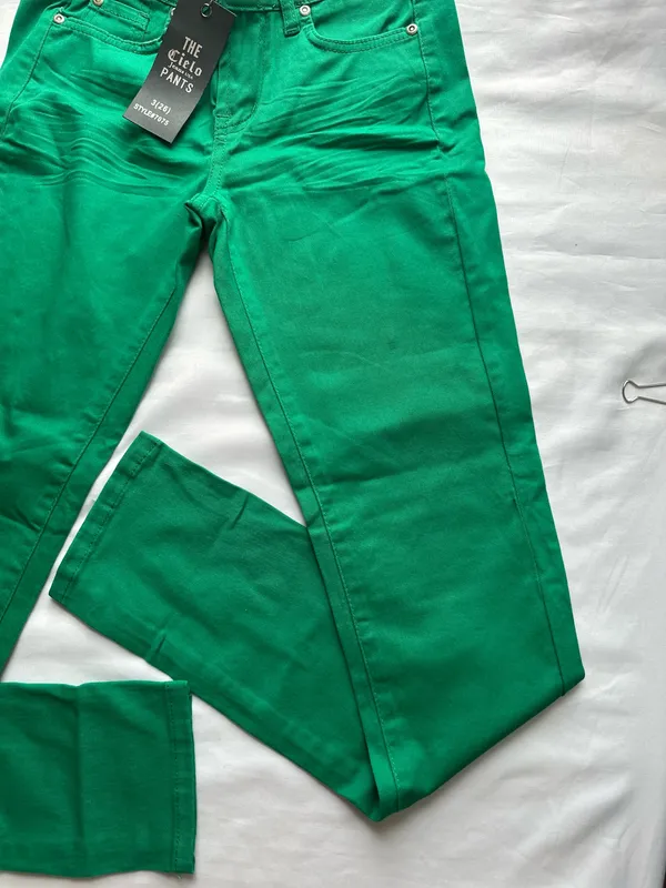 Y2k Cielo Pants Jeans USA green low rise Size 3/26 - Image 5