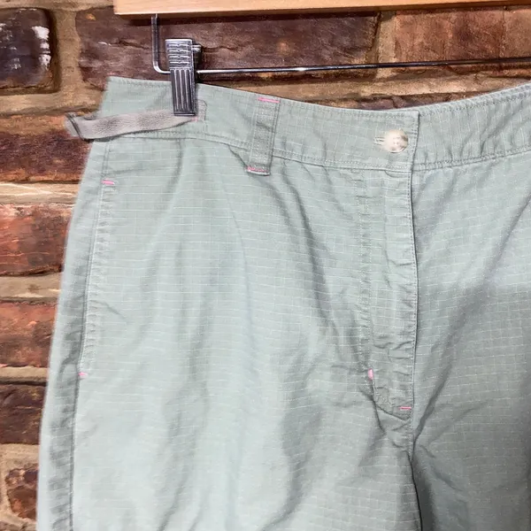 Kim Rogers Olive Green Flat Front Chino Hiking Shorts Women's Size 12 - Image 2