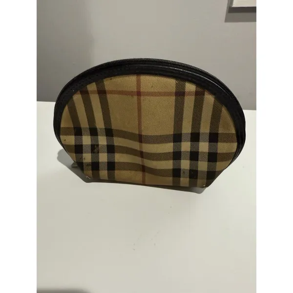 Burberry London Nova Check‎ Netural Cosmetic Bag Vanity Pouch O - Image 2