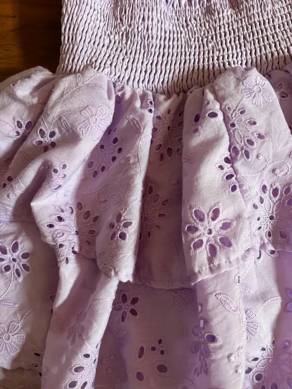 Purple eyelet rush skirt - Image 2