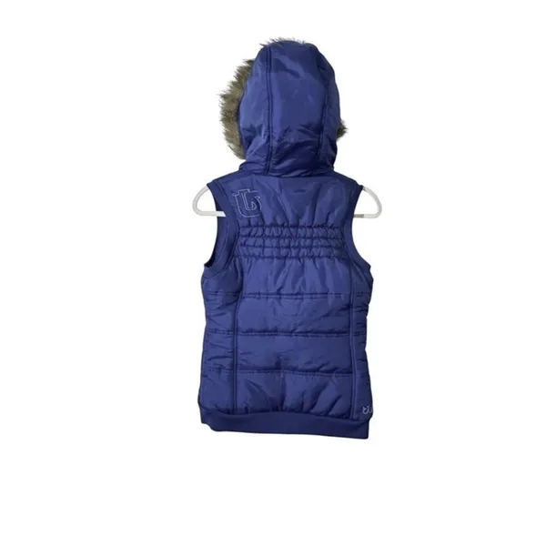 Burton DryRide Fur Trim Snowboard Puffer Vest Purple Small Y2K - Image 8
