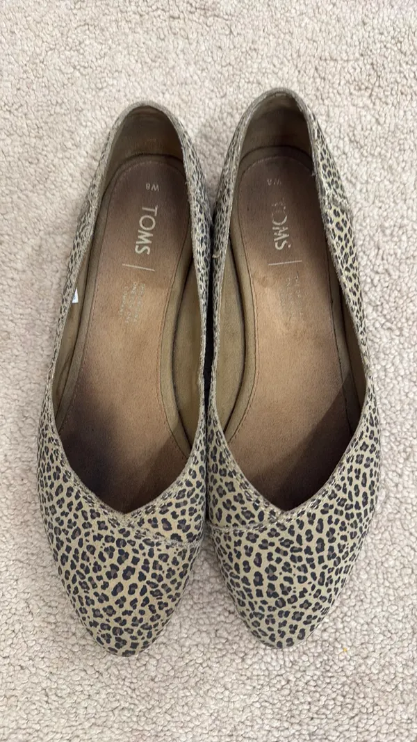 Toms Women’s Flats Suede Cheetah Jutti Brown Print 8 - Image 2