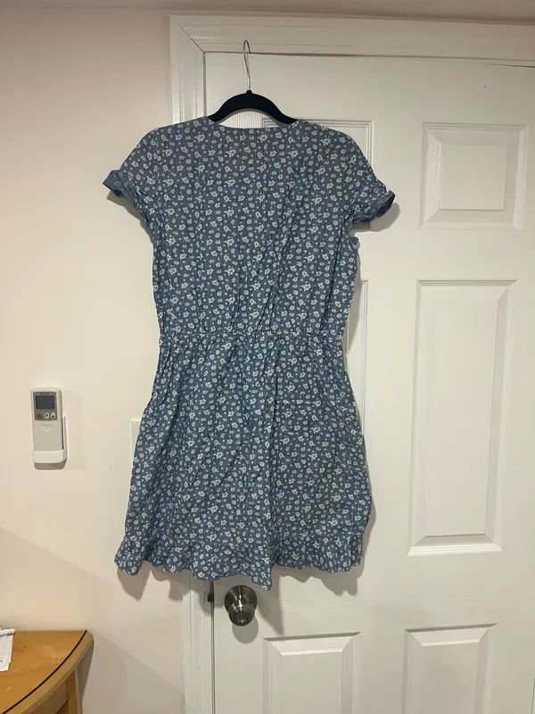 J Crew Mercantile Denim Floral Dress - Image 4