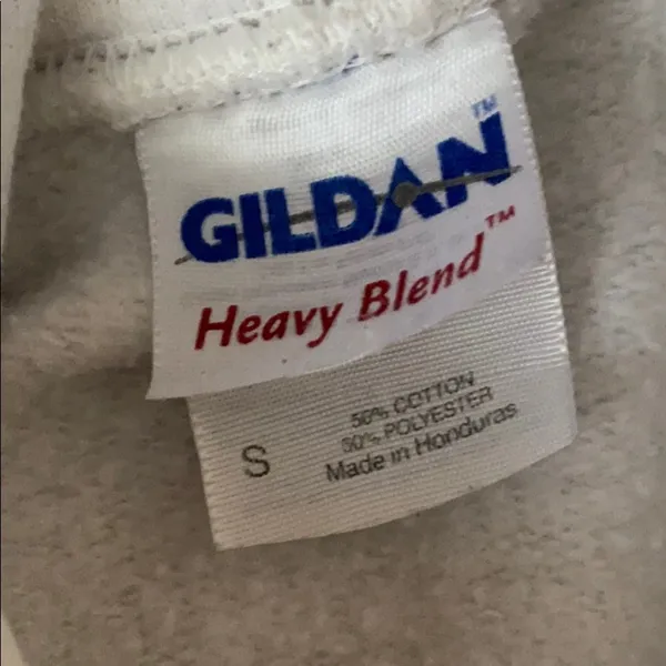 Gildan White Hoodie with Blue Greek Letters - Image 4